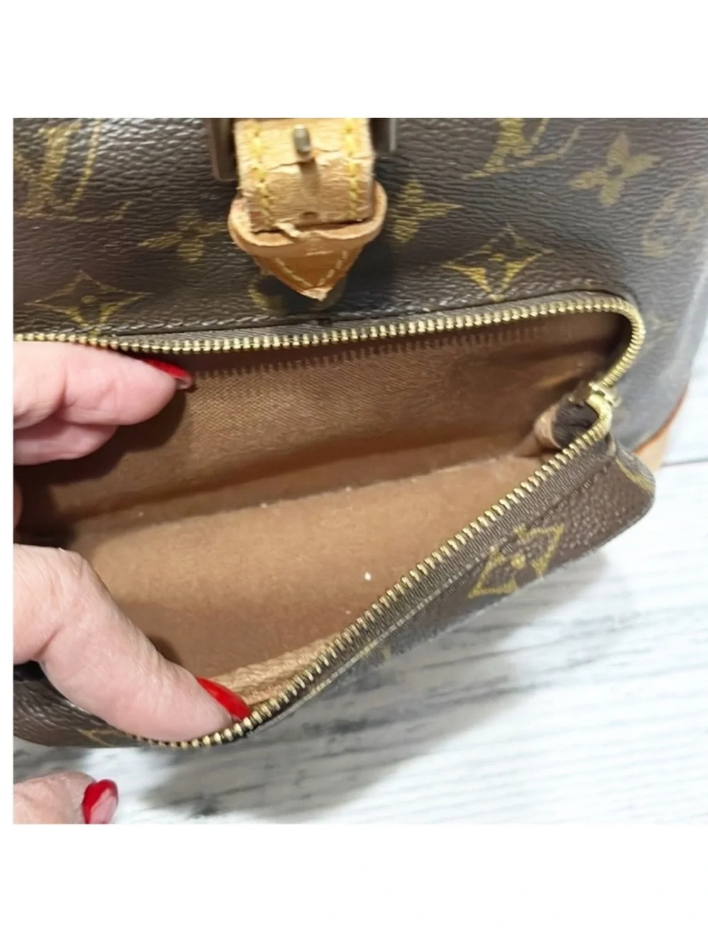 Louis Vuitton Monogram Monsieur MM Leather Fabric Brown Backpack Purse